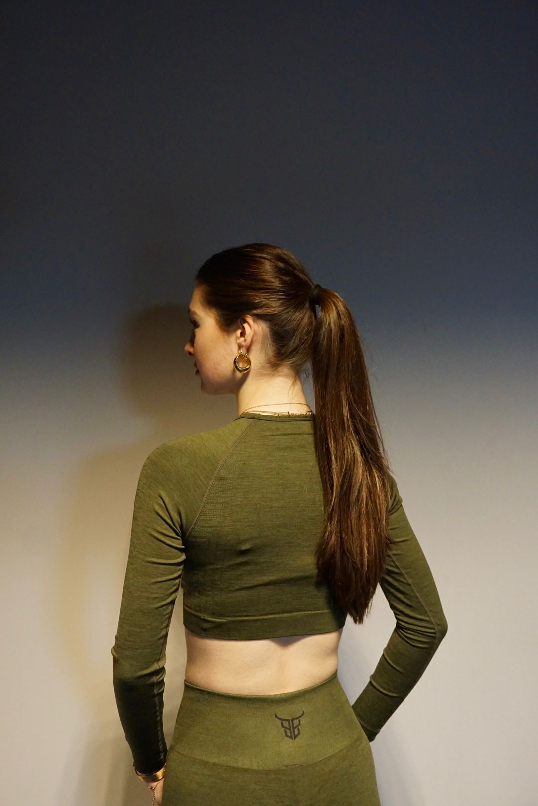 Seamless Long sleeve set - Olive green