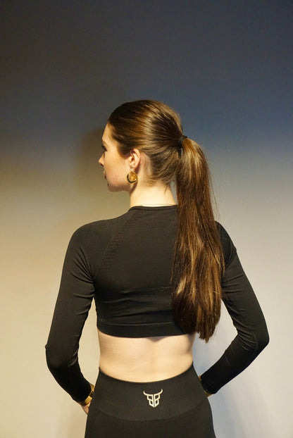 Seamless Long sleeve set - Black