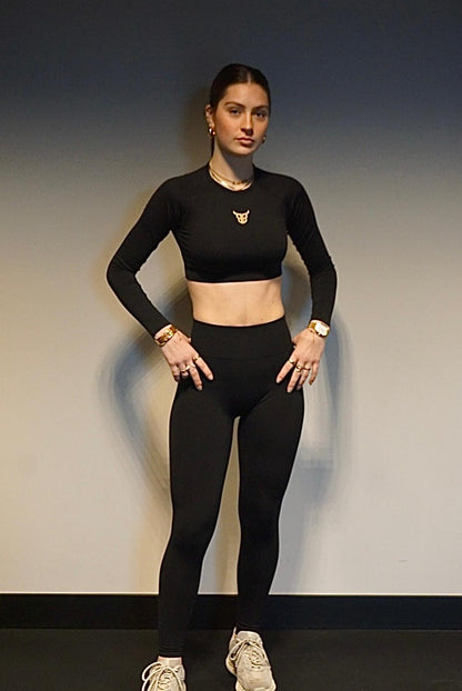 Seamless Long sleeve set - Black